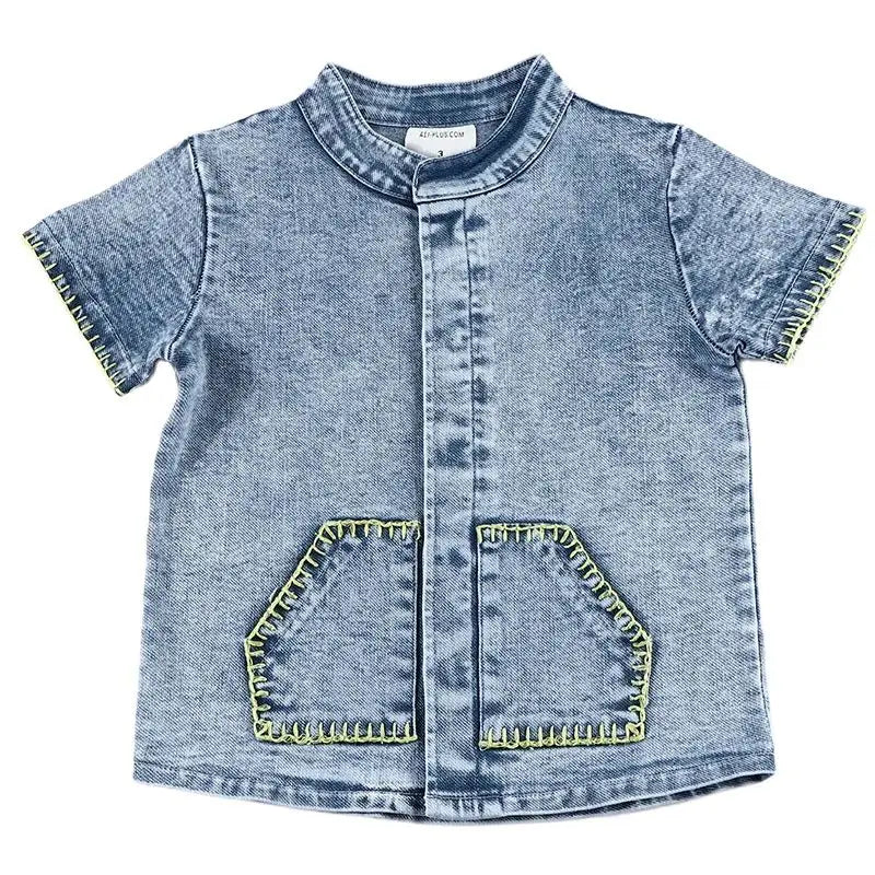 Baby/Kids Summer Denim Clothing Sets with Pockets childrensterritory