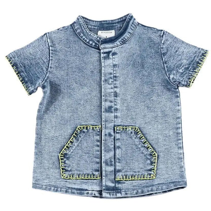Baby/Kids Summer Denim Clothing Sets with Pockets childrensterritory
