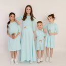 Solid Colour Summer Casual Family Matching Clothing Set