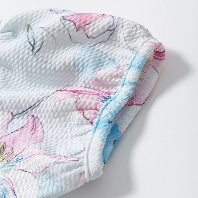 Summer Floral Print Cotton Dresses for Little Girls childrensterritory