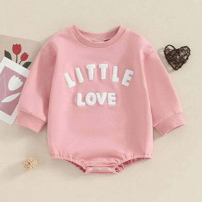 Little Love Letter Print Long Sleeve Winter Baby Bodysuit
