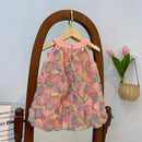 Kids Girls Colorful Flower Design Summer Dresses childrensterritory