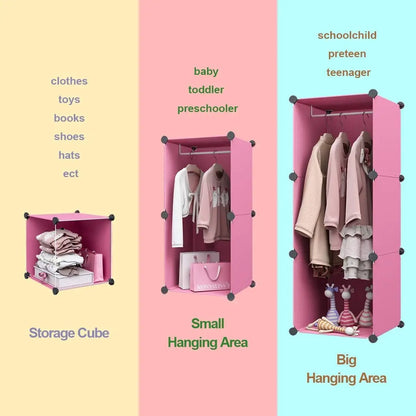 Hanging Clothes Closet for Kids&