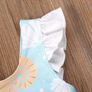 Baby Girls Shell Print Swimsuit Beachwear