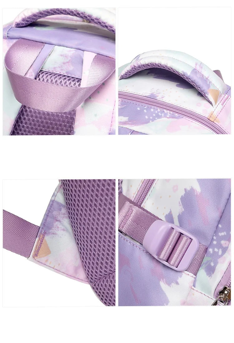 Tie-dye Print Waterproof School Bags Set of 3 for Teenage Girls
