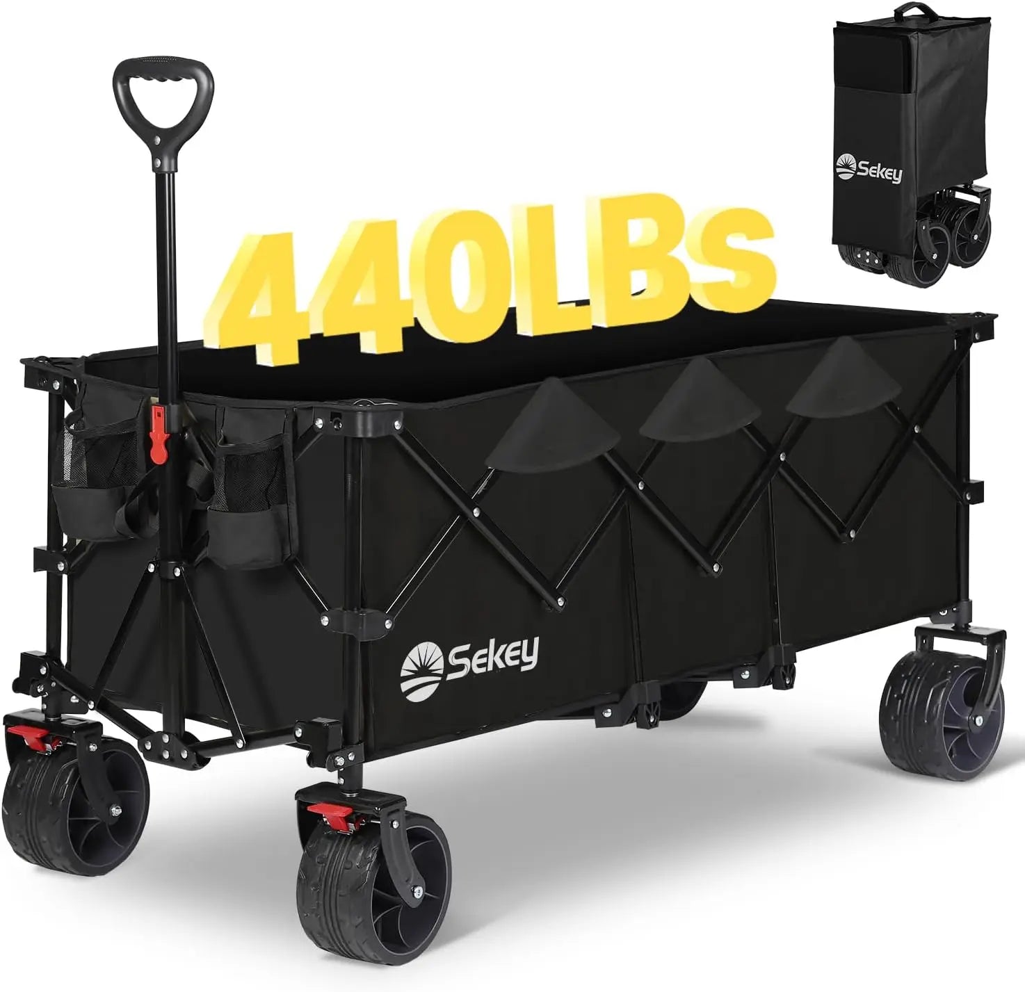 Garden Carts: 48"L Collapsible Folding Extended Wagon childrensterritory