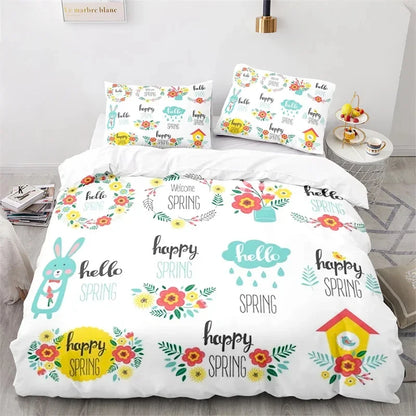 3D Cartoon Animal Print Microfiber Kids Bedding Sets
