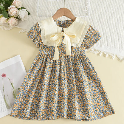 Kids Girls Floral Design Summer Princess Dresses childrensterritory