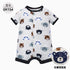 Baby Cartoon Print Cotton Short-Sleeve Summer Romper childrensterritory