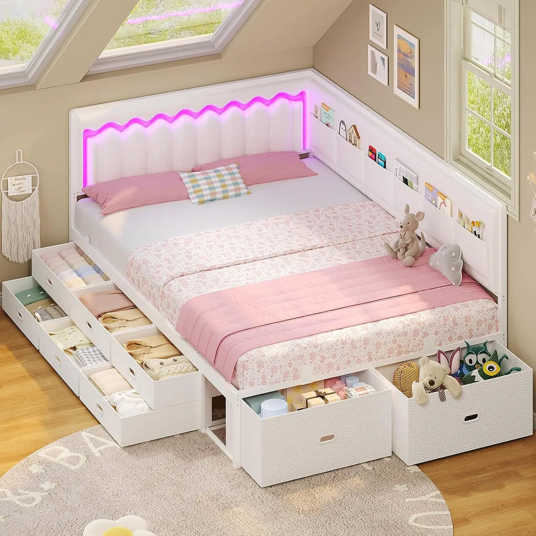 Durable Full Corner Bed Frame Designed for Kids’ Comfort childrensterritory