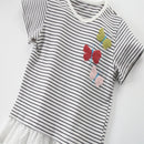 Butterflies Embroidery Design Summer Cotton T- Shirts For Girls childrensterritory