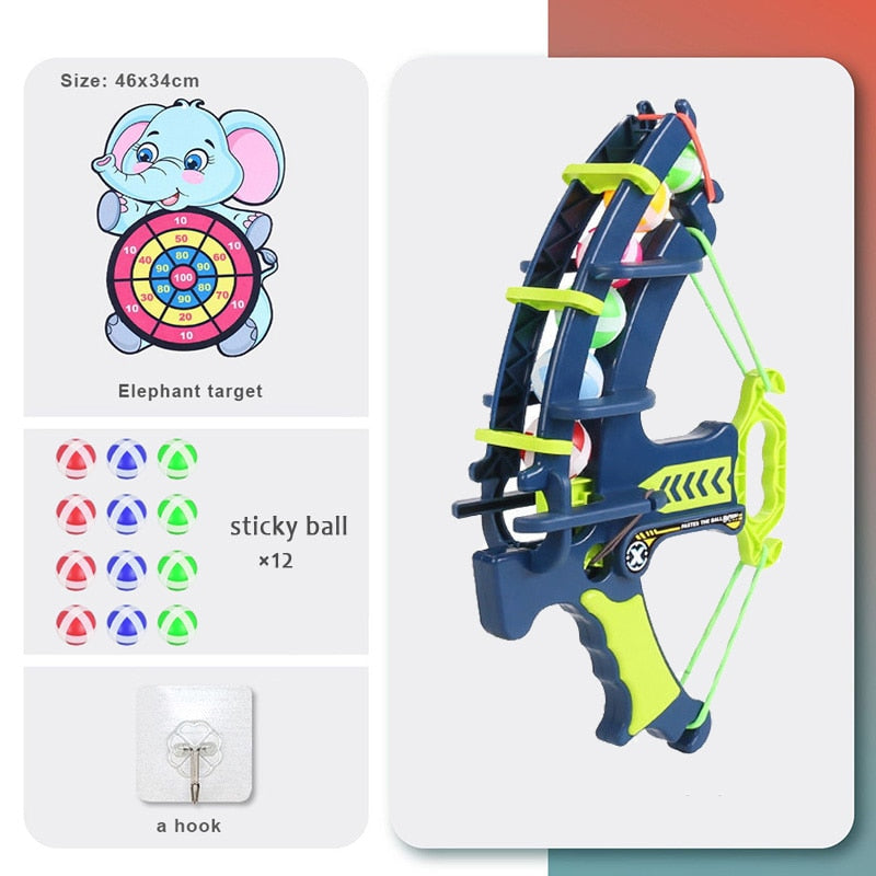 Kids Animal Design Sticky Ball Bow Target Dartboard Toy Set childrensterritory