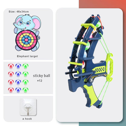 Kids Animal Design Sticky Ball Bow Target Dartboard Toy Set childrensterritory