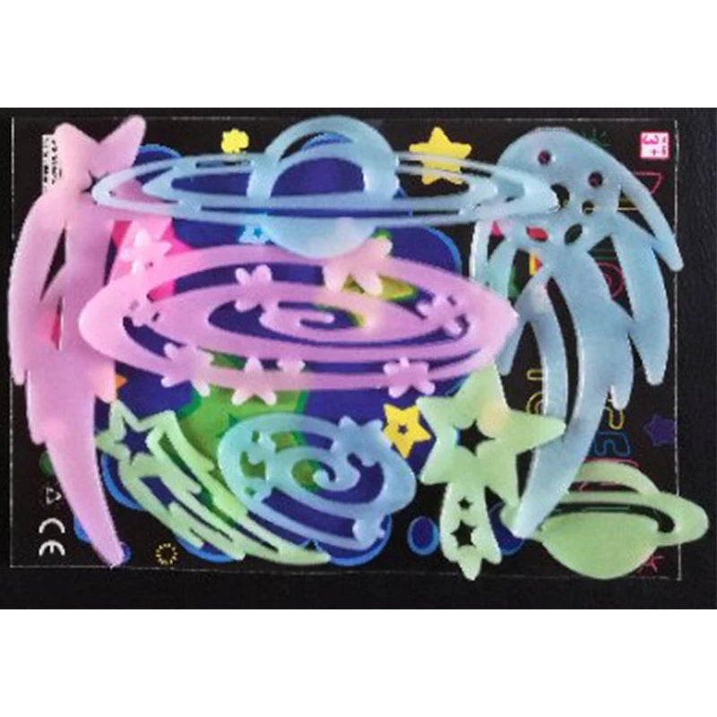 Glow in the dark Cartoon Butterfly Stars Wall Decals childrensterritory