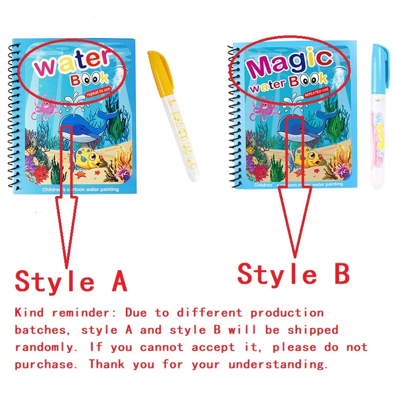 Kids Magic Water Coloring Books Toys for Birthday Gifts childrensterritory