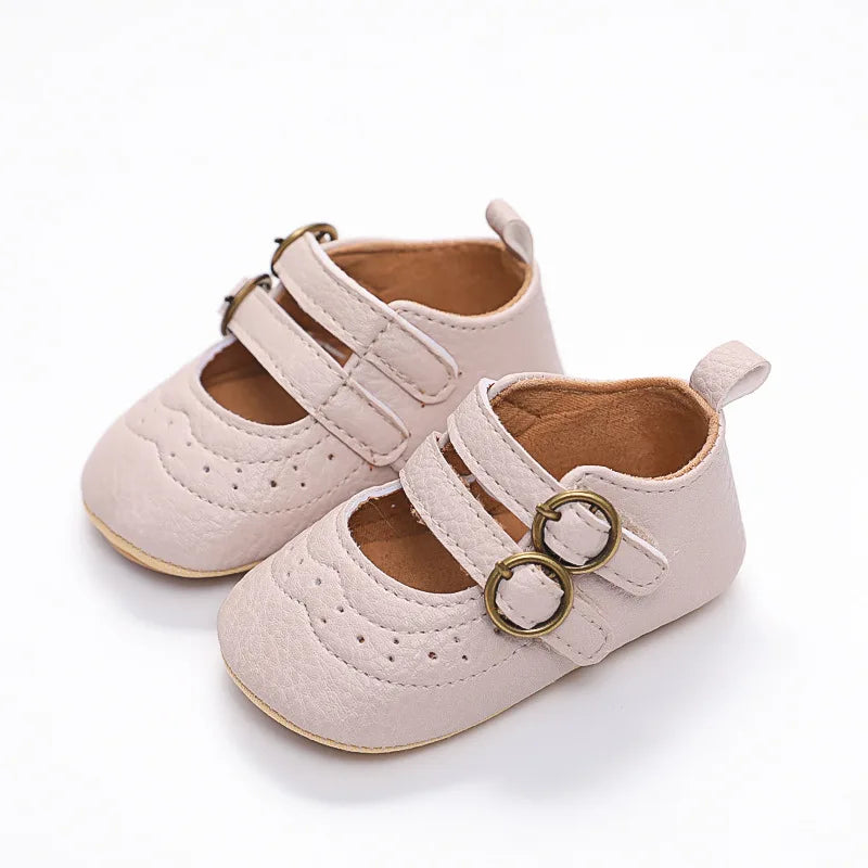 Soft Soled Retro Style Anti-Slip Baby Girl Flat Shoes