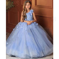 Light Blue First Communion/Birthday Party Dress for Girls childrensterritory