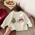 Kids' Long-Sleeved Christmas Print Winter Sweater