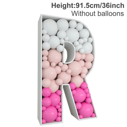 91.5CM Balloon Mosaic Letter Frame Box for Birthday, Baby Shower childrensterritory