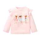 Cartoon Ballet Girls Design Cotton Tops for Kids childrensterritory