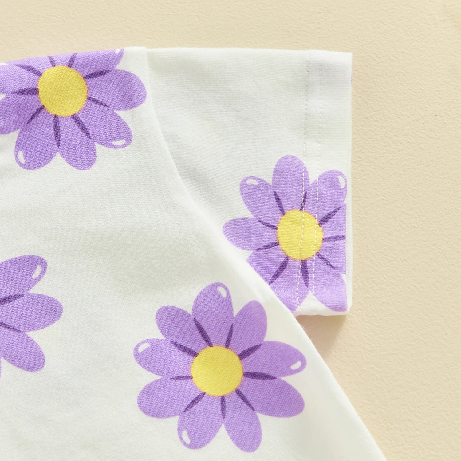 Flowers Print Baby Girls 3pcs Short Sleeve Tops Shorts Hairband Set childrensterritory