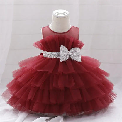 Baby Girls Puffy Christening Princess Brithday Dresses childrensterritory