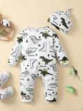 Baby Kids Cartoon Print Winter Bodysuit childrensterritory
