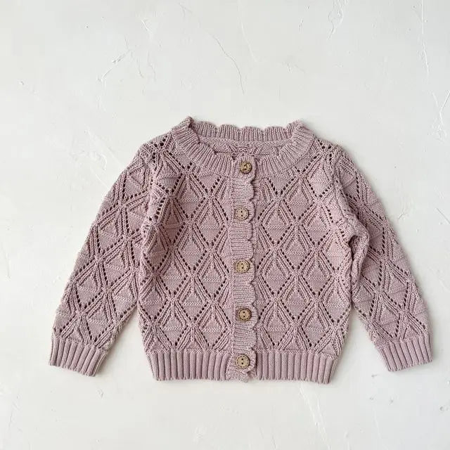 Baby Girls Long Sleeve Embroider Knit Cardigan childrensterritory