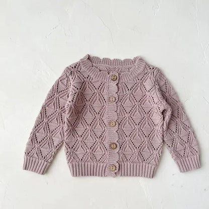 Baby Girls Long Sleeve Embroider Knit Cardigan childrensterritory