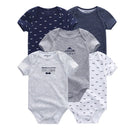 5-pack Baby Boy Summer Rompers