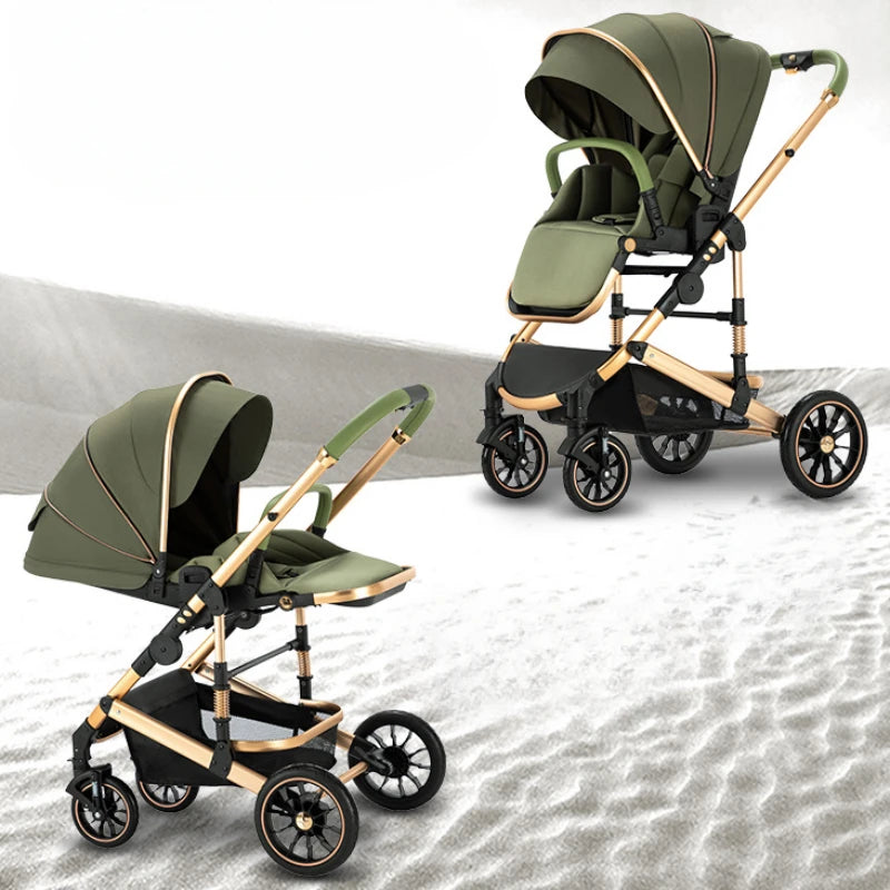 Eggshell Sleeping Basket Lightweight High View Two-way Baby Stroller childrensterritory