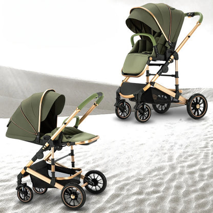 Eggshell Sleeping Basket Lightweight High View Two-way Baby Stroller childrensterritory