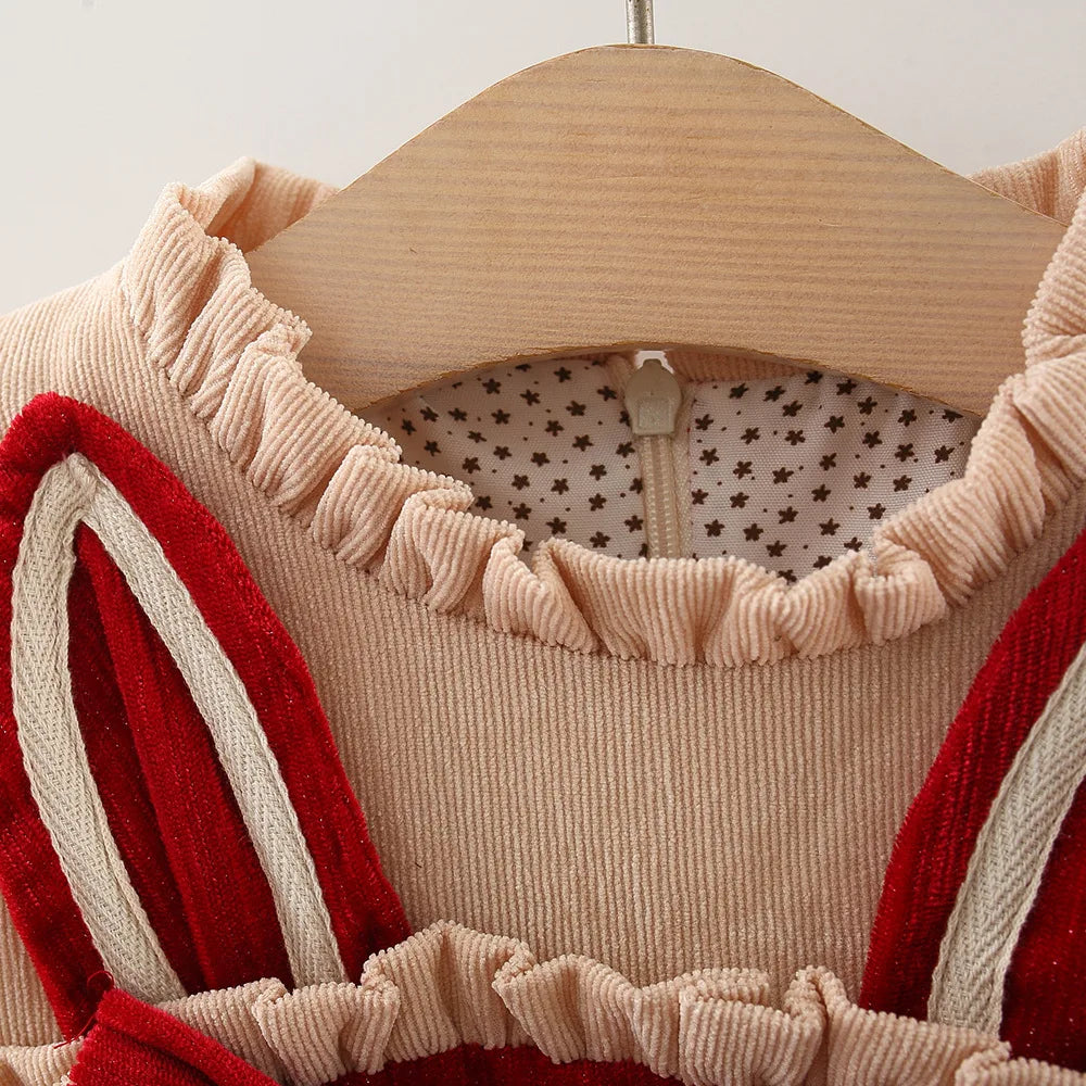 Baby Girls Bow Design Elegant Winter Dresses