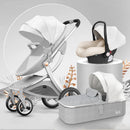 Superior 3-in-1 Baby Stroller featuring a Car Seat and Bassinet childrensterritory