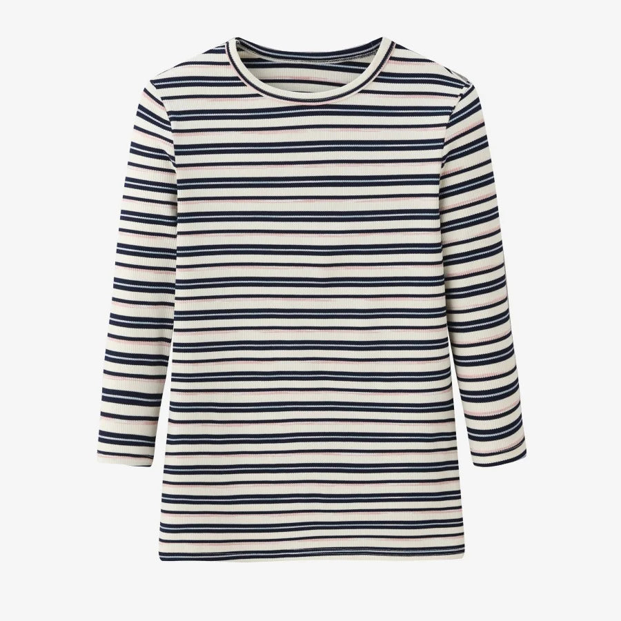 Striped Design 3/4 Sleeves Tops for Teen Girls and Woman childrensterritory