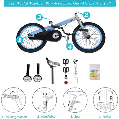 Kids 12-20 Inch Bicycles with Traning Wheel for Boys and Girls childrensterritory
