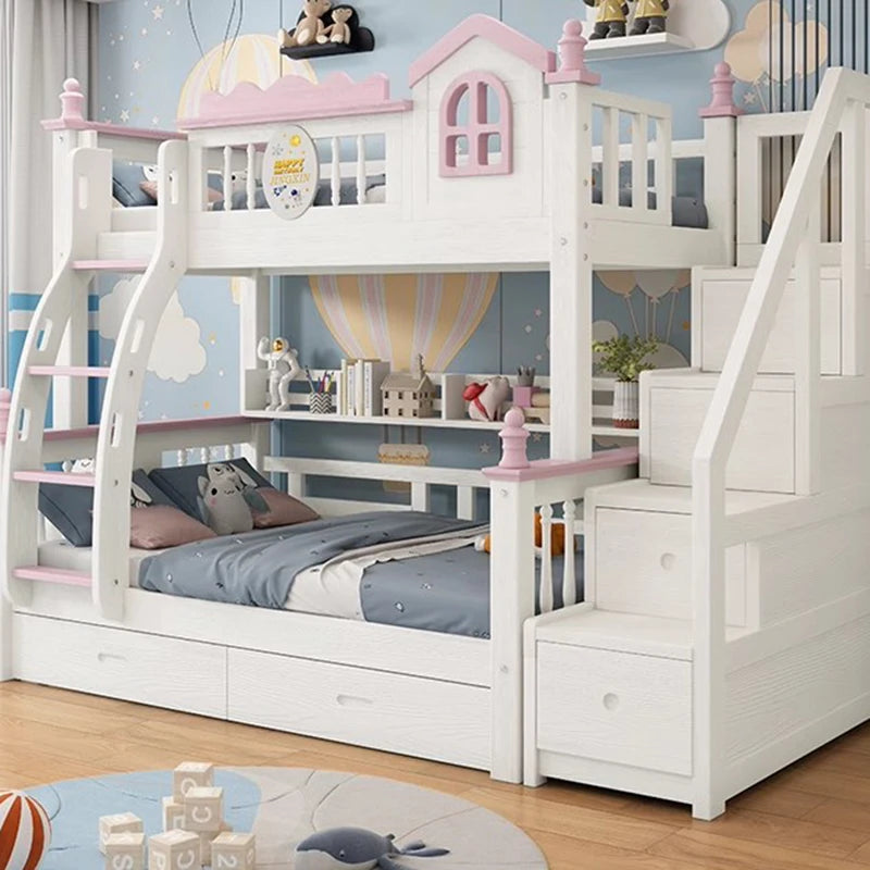 Modren Design High Small Double BunkBed with Storage childrensterritory