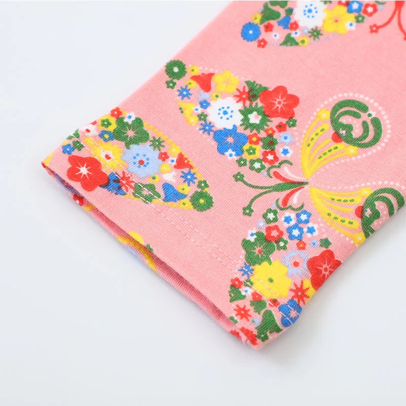 Girls Butterfly Print Cotton Casual leggings childrensterritory