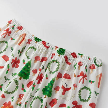 Colorful Christmas Print Long Sleeve Pajamas Sets for Family