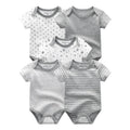 Cartoon Print Sleeveless 5Pieces Newborn Cotton Bodysuits childrensterritory