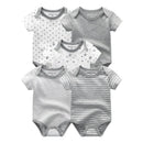 Cartoon Print Sleeveless 5Pieces Newborn Cotton Bodysuits childrensterritory
