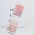 10 Pieces/Lot Flower Print Cotton Alloy Hair Clips Set childrensterritory