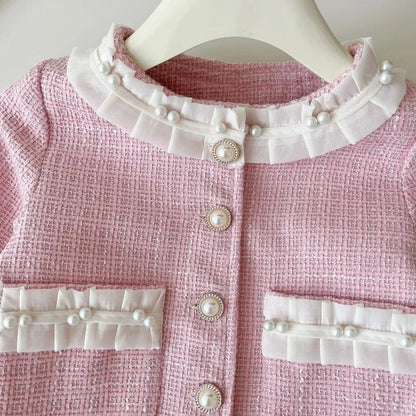 Girls’ Long-Sleeved Stylish Formal Outfit childrensterritory