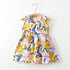 Little Girls Elegant Floral Animal Print Cotton Dresses childrensterritory