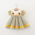 Plaid Baby Girls Summer Dresses with Navy Collar childrensterritory
