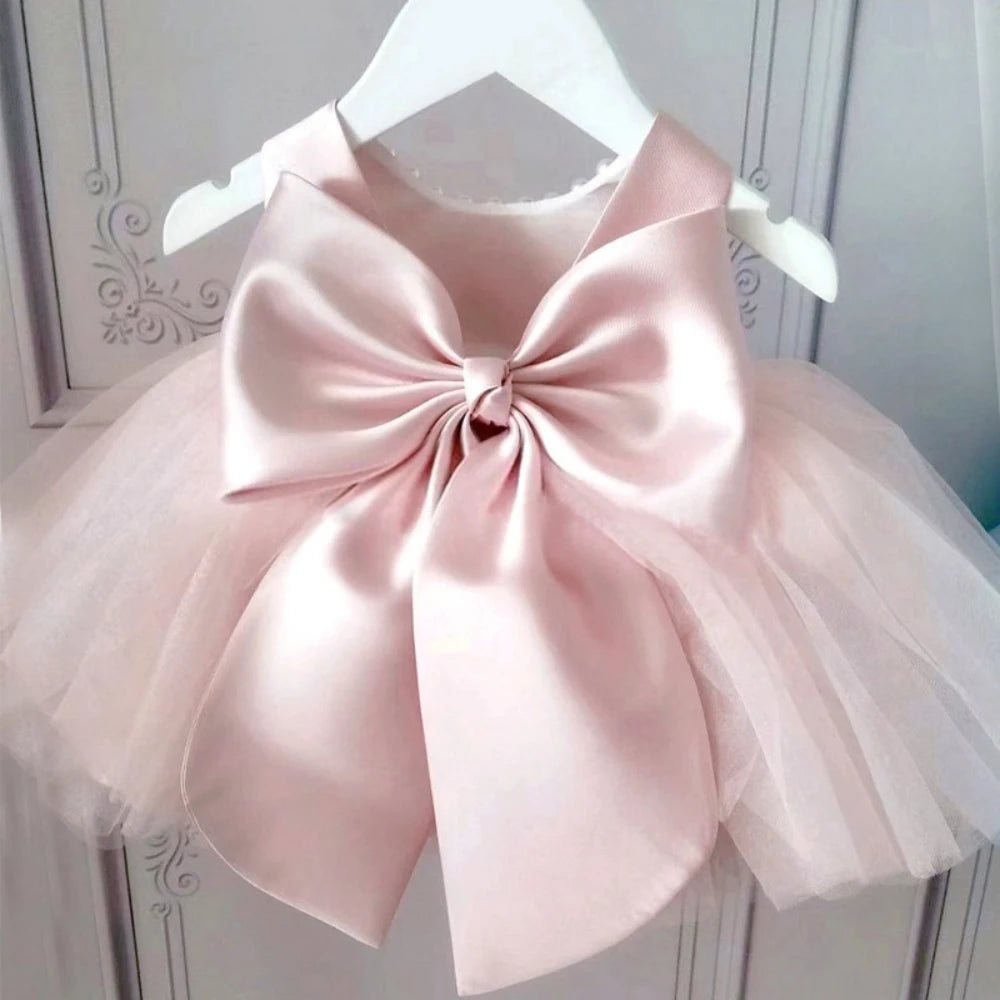 Puffy Tulle Pearls Design Charming Ball Gown for Little Girls childrensterritory