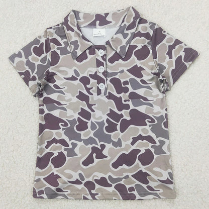 Kids Stylish Printed Boys Short Sleeves Polo T-Shirts for Summer childrensterritory
