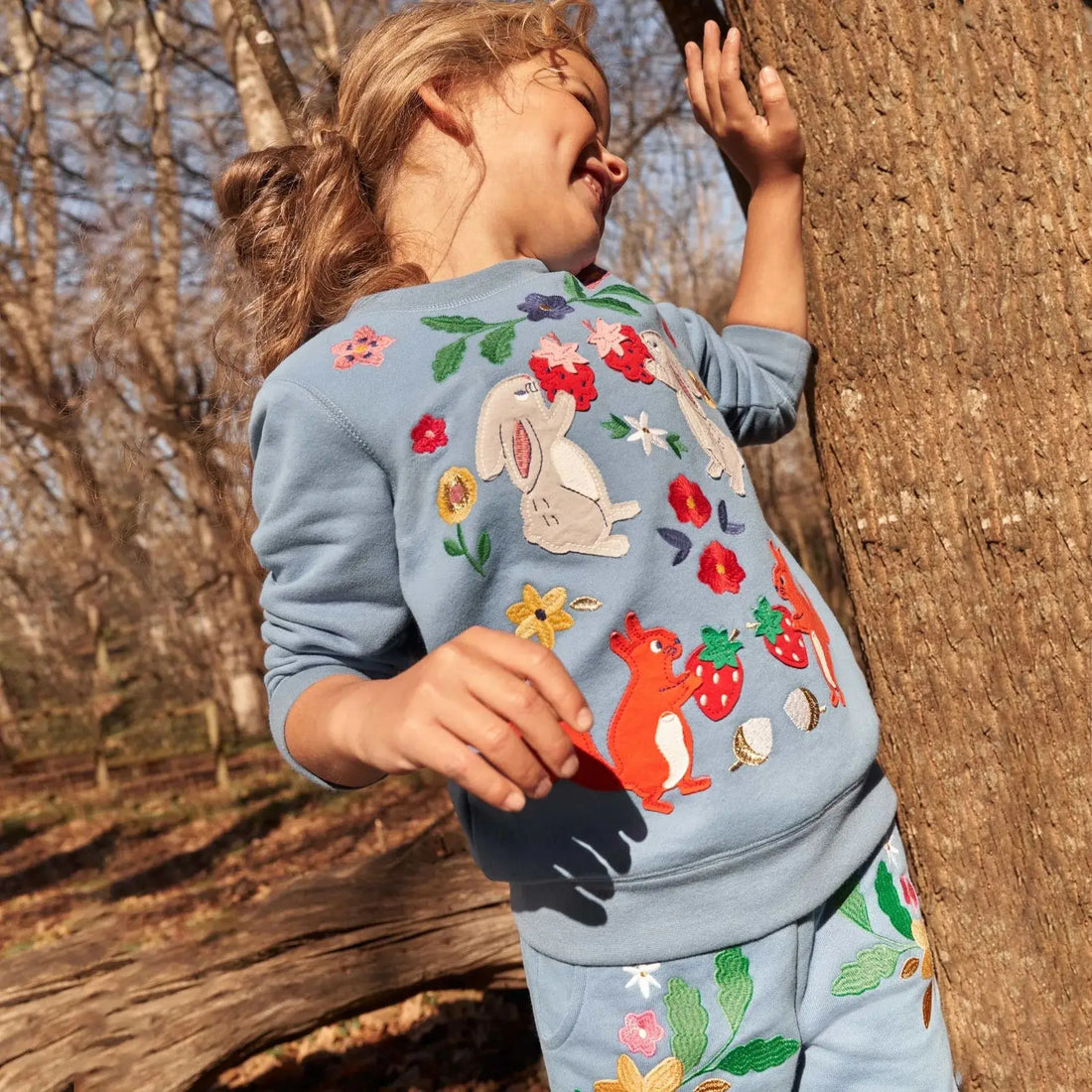 Animals Embroidery Kids Long Sleeve Sweatshirts childrensterritory