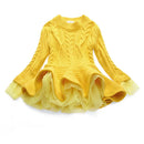 Kids Girls Ruffle Long Sleeve Warm Princess Dresses childrensterritory