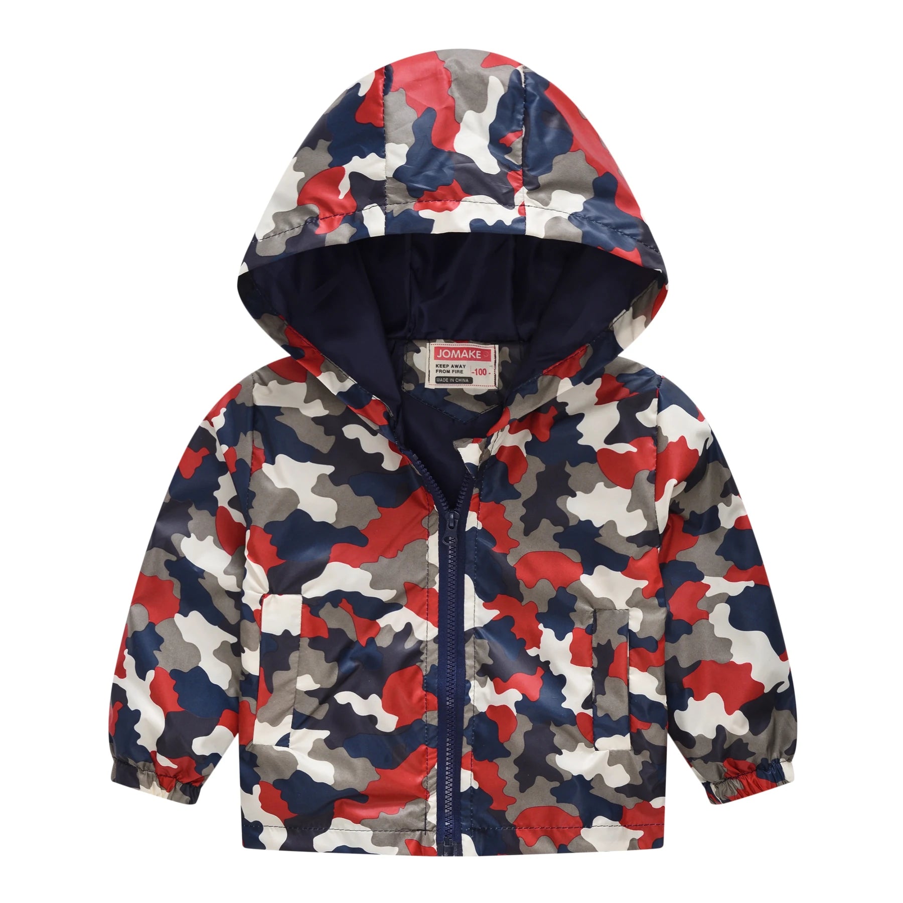 Dinosaurs Graphic Print Kids Boys Windproof Hooded Jackets